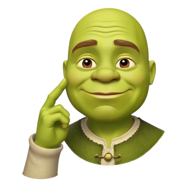 Shrek saluting  sticker