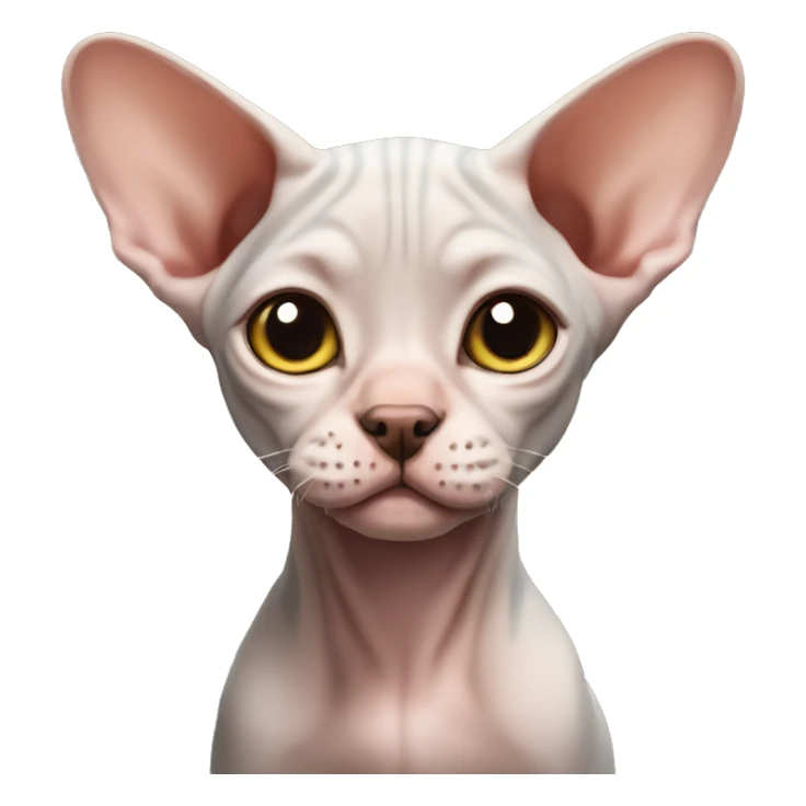 A puppy of a Sphynx cat sticker