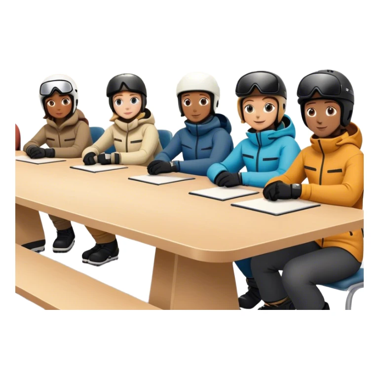 Board meeting on snowboarding sticker