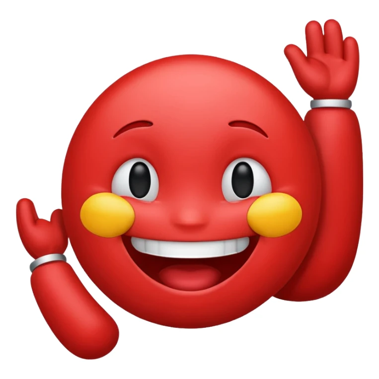 Lafing in red color emoji sticker