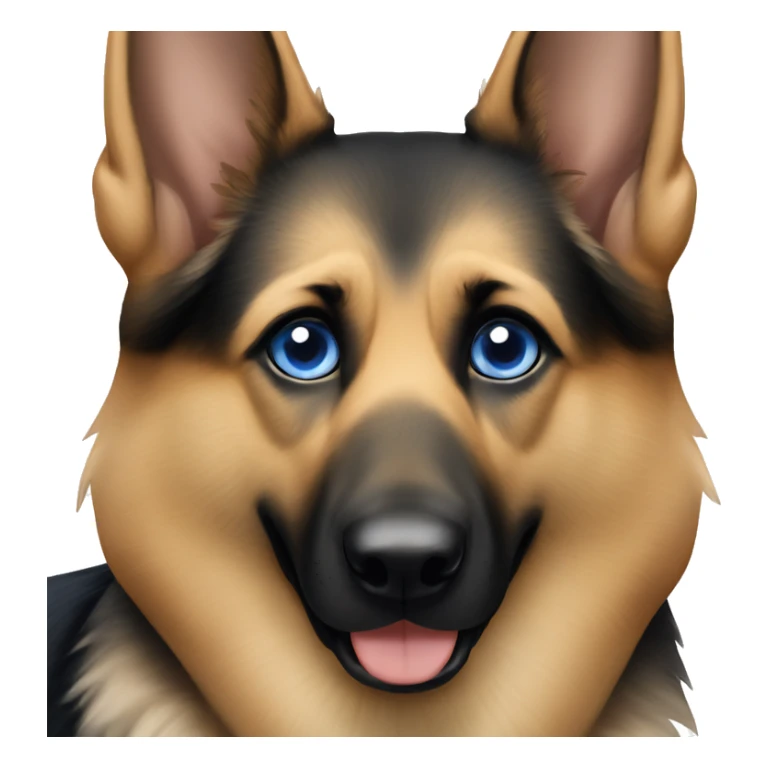 German shepherd dog with one brown eye one blue eye sticker