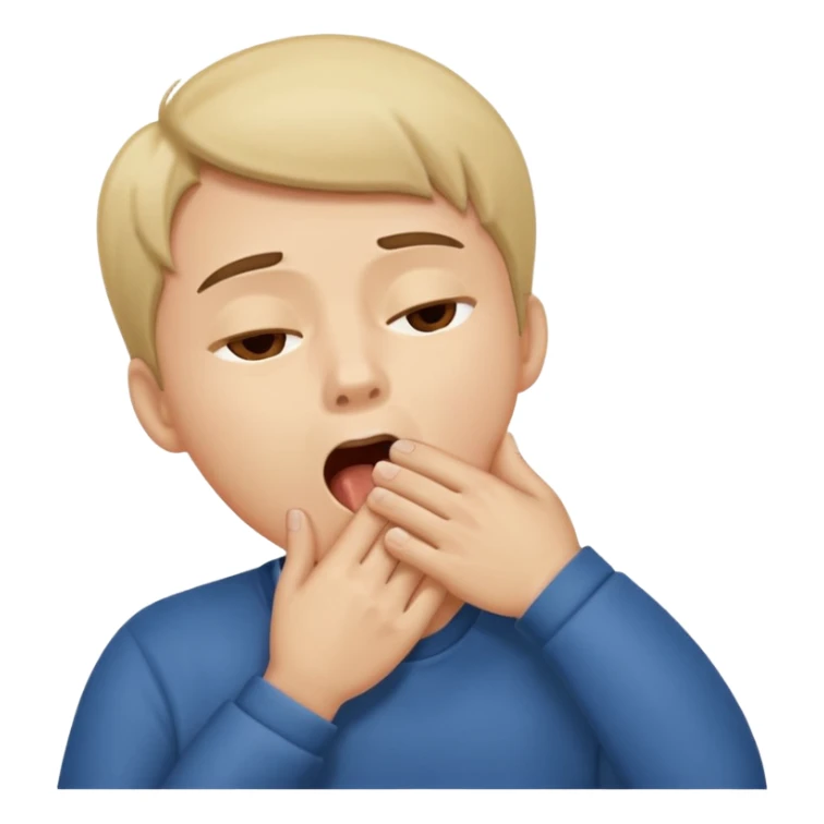 People Yawning with Hand on Mouth, sticker