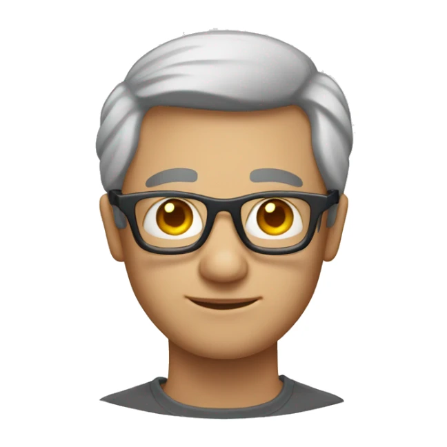 Een man met een bril  sticker