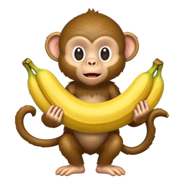 a cartoon monkey with a bunch of bananas wrapped around its body sticker
