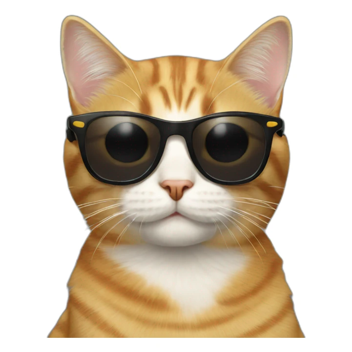 Cat with sunglasses sticker