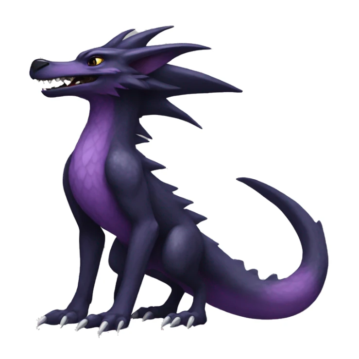 Black and purple nargacuga-sergal full body sticker