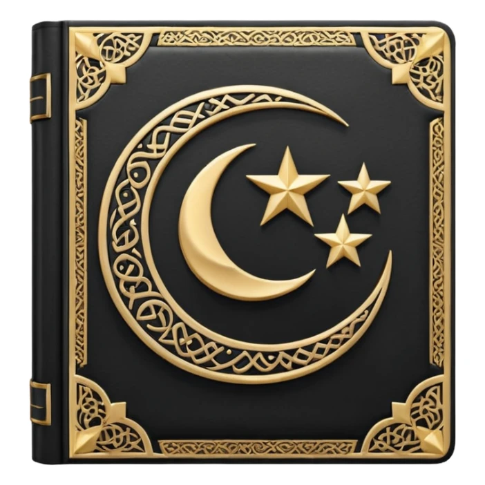 Closed Quran with the Islamic Symbol on it (moon and star) sticker