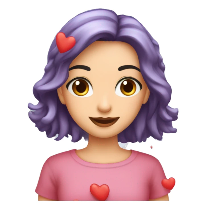 Carita con ojos de corazones cafes sticker