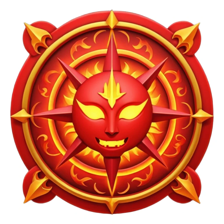 Ancient sigil radiating lustful energy, infernal erotic magic sticker