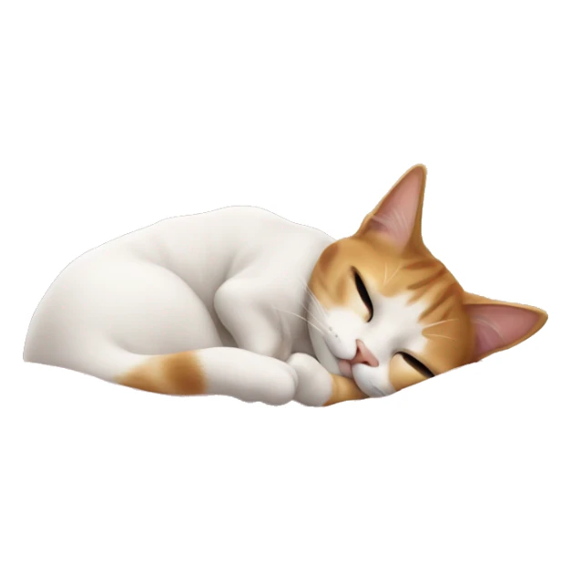 un emoji de una gata chica durmiendo super abrigada sticker