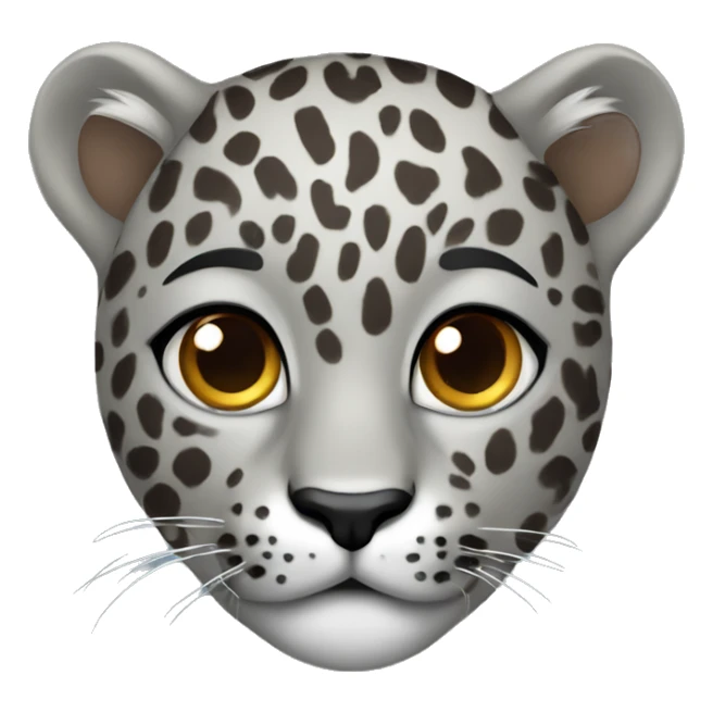 Leopard gray with brown eyes  sticker