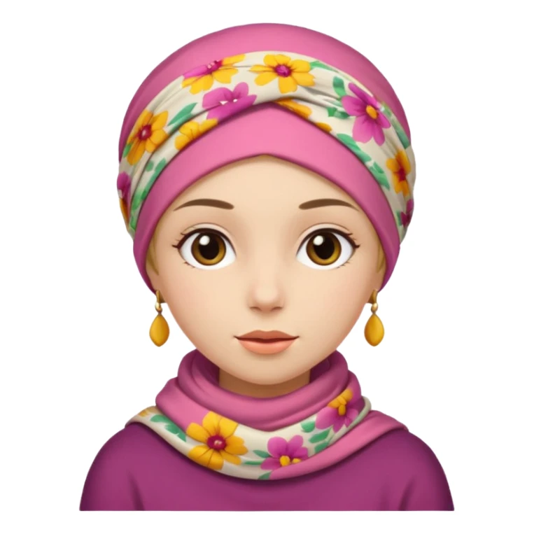 A girl wearing a headscarf sticker