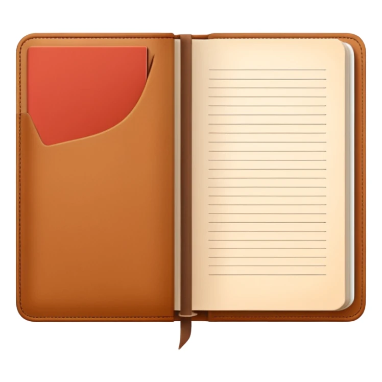 daily planner agenda leather with open page sticker