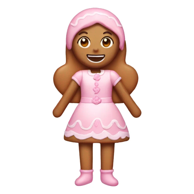 pastel pink gingerbread girl sticker