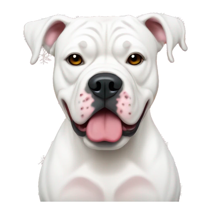 White American bulldog glaring merry christmas sticker