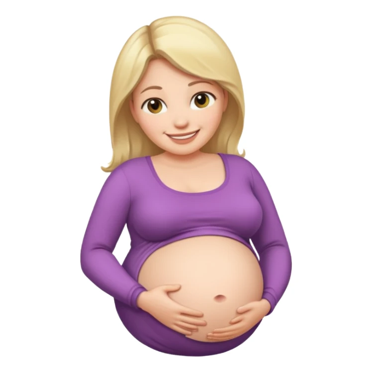 heavily pregnant woman with extra large belly sticker