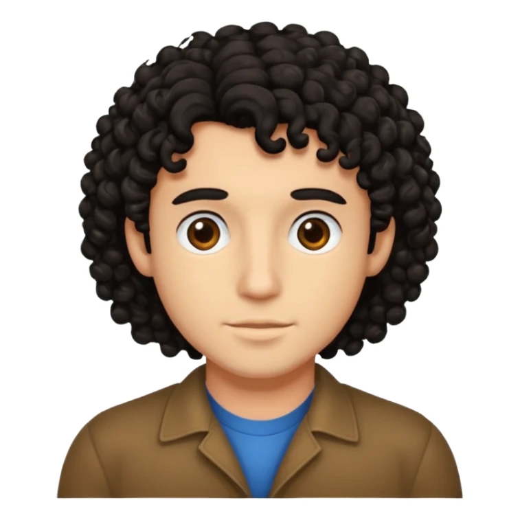 Zumbi com cabelo cacheado preto masculino  sticker