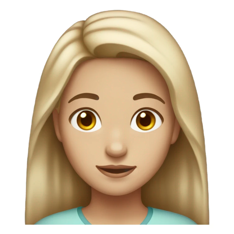 light skinned girl brown eyes light brown hair sticker