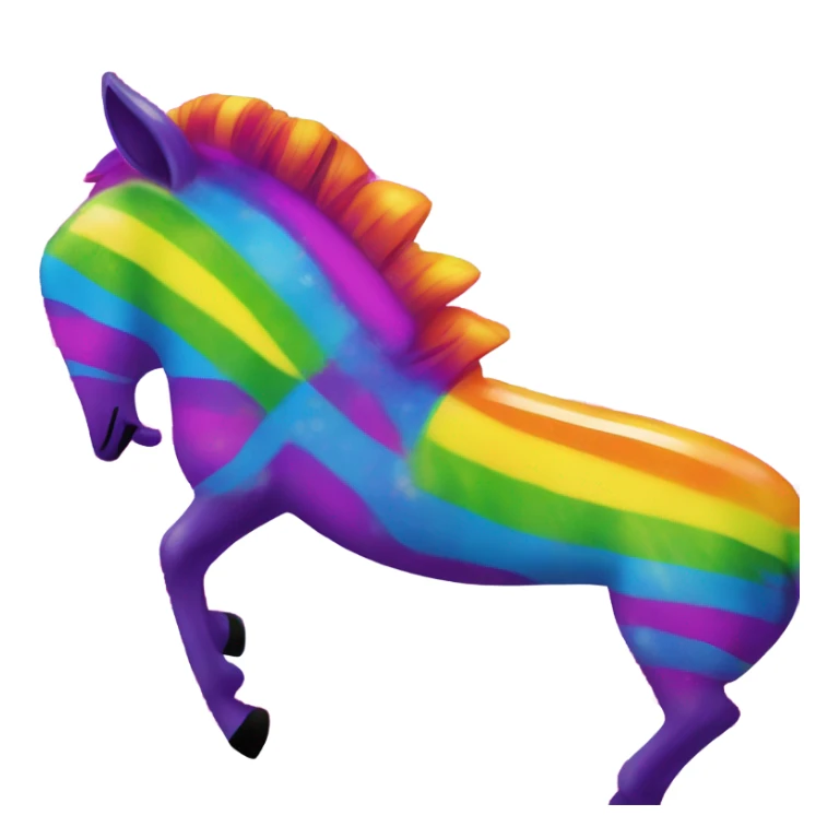 Lisa frank rainbow zebra with glitter purple stripes sticker