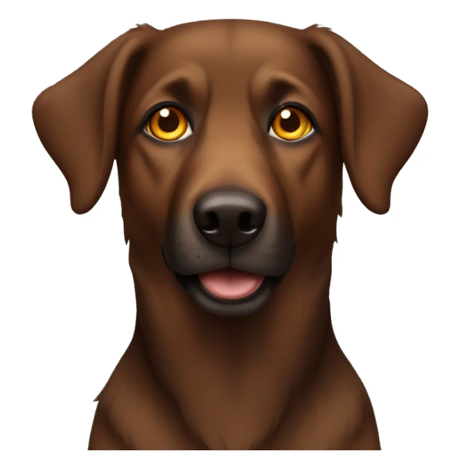 Brown shepherd dog without white with yellow eyes sticker
