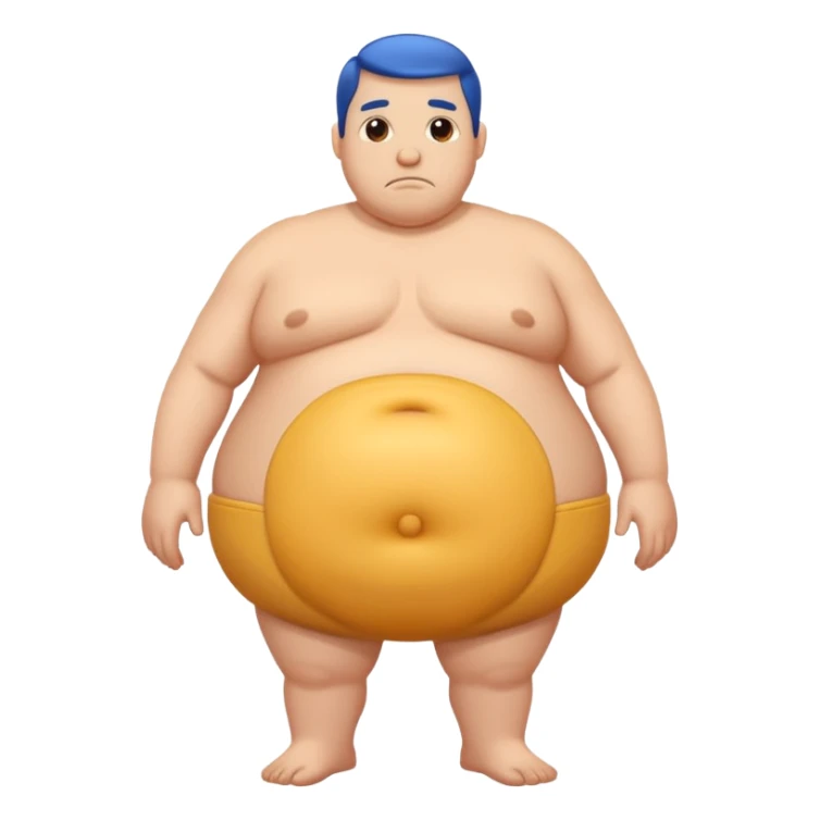 Skin Blue Inflation Stomach Huge Gigantic Colossal Max Massive Gigantamax Largest He's Swelling Up sticker