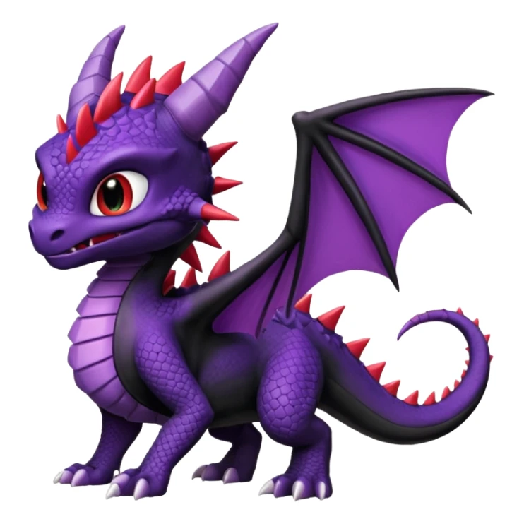 Spyro-Cynder-Toothless-Fakémon-hybrid-creature (full body)  sticker