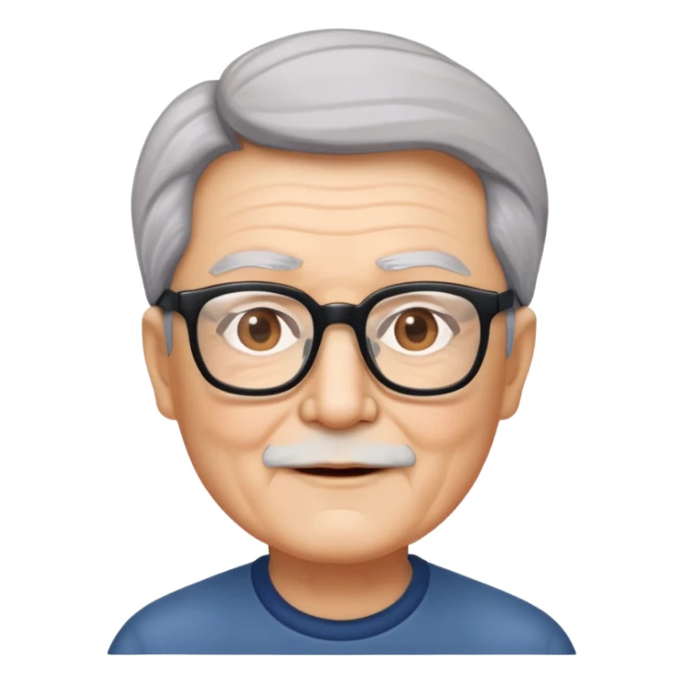 "- Nam
- 70 tuổi
- Da trắng, tóc mái chéo
- Mặt vuông
- Đeo kính
" sticker