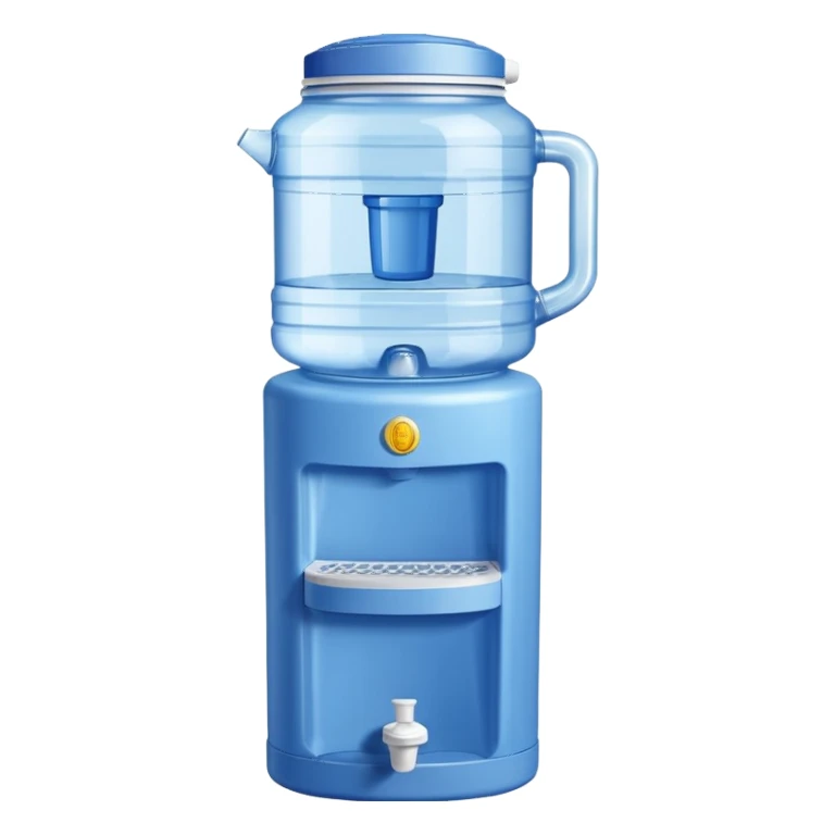Office water cooler with a giant jug on top sticker