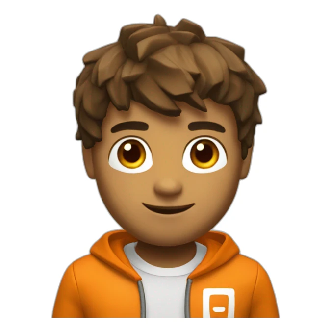 Roblox, com casaco laranja sticker
