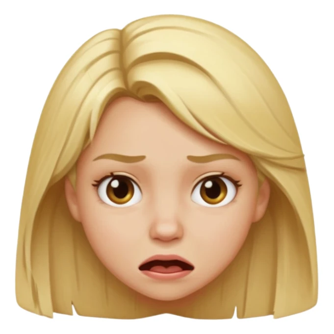 a blonde haired girl taking a really bad smelly poop sticker