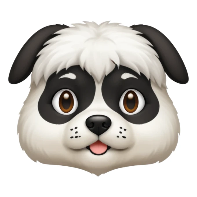 dog white with black face and shor hair sticker