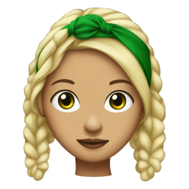  chicana with green eyes and blond pigtails and bandana sticker