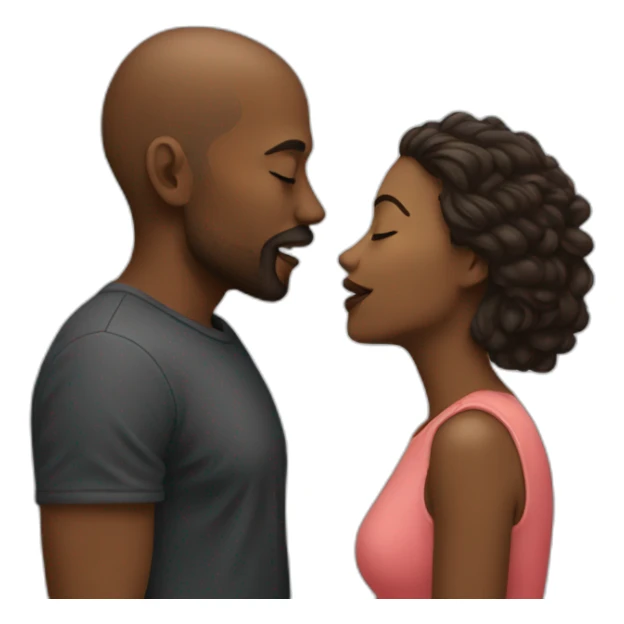 couple who kiss sticker