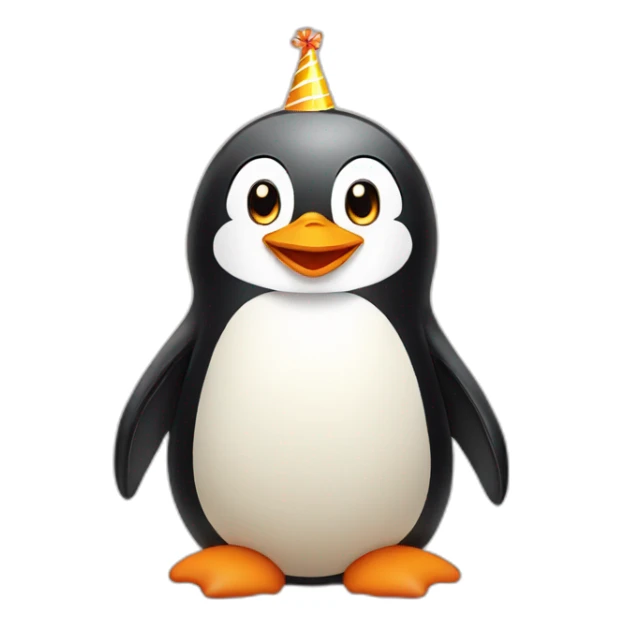 Cute penguin wishing happy Birthday  sticker