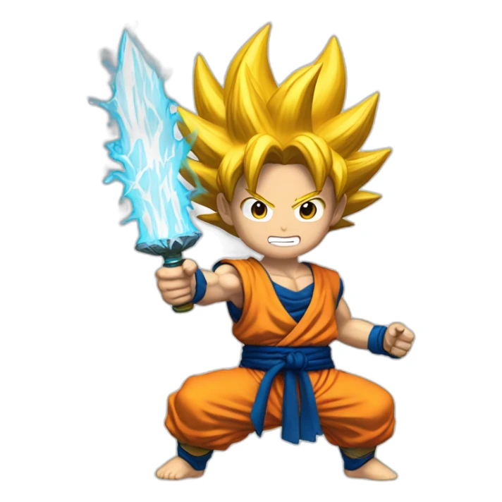 Sangoku qui fait un Kamehameha  sticker