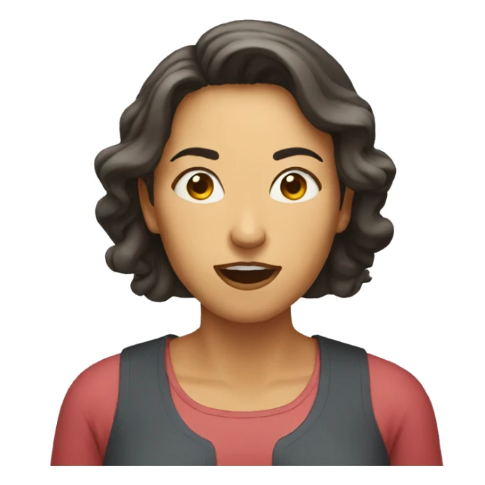 woman mewing sticker