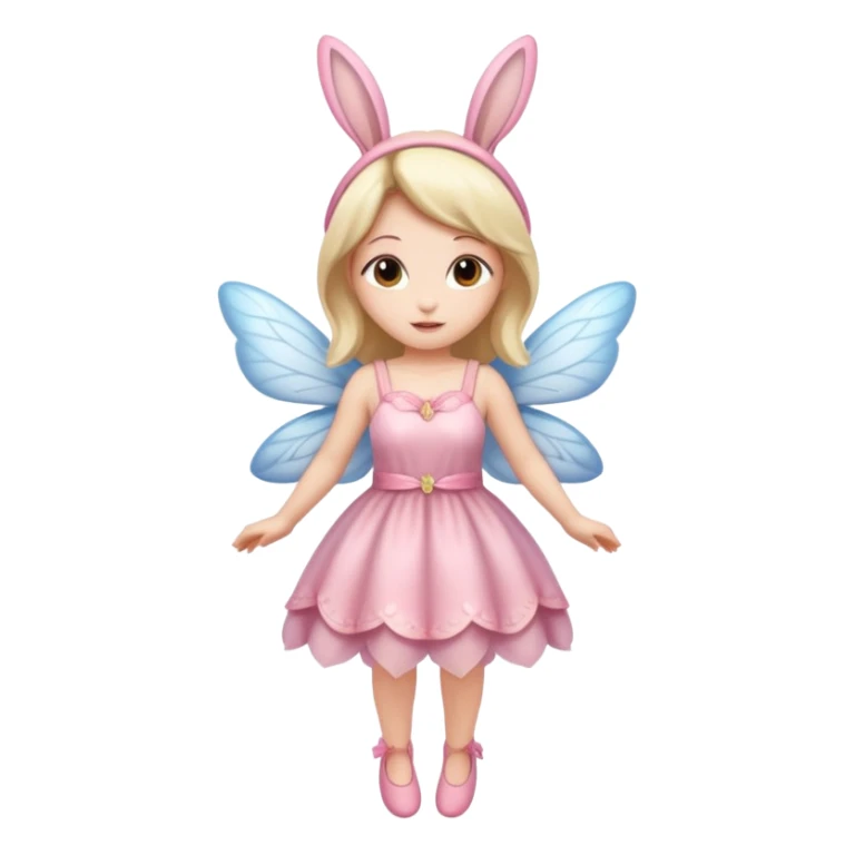 a flying fairy with wings and with bunny ears sticker