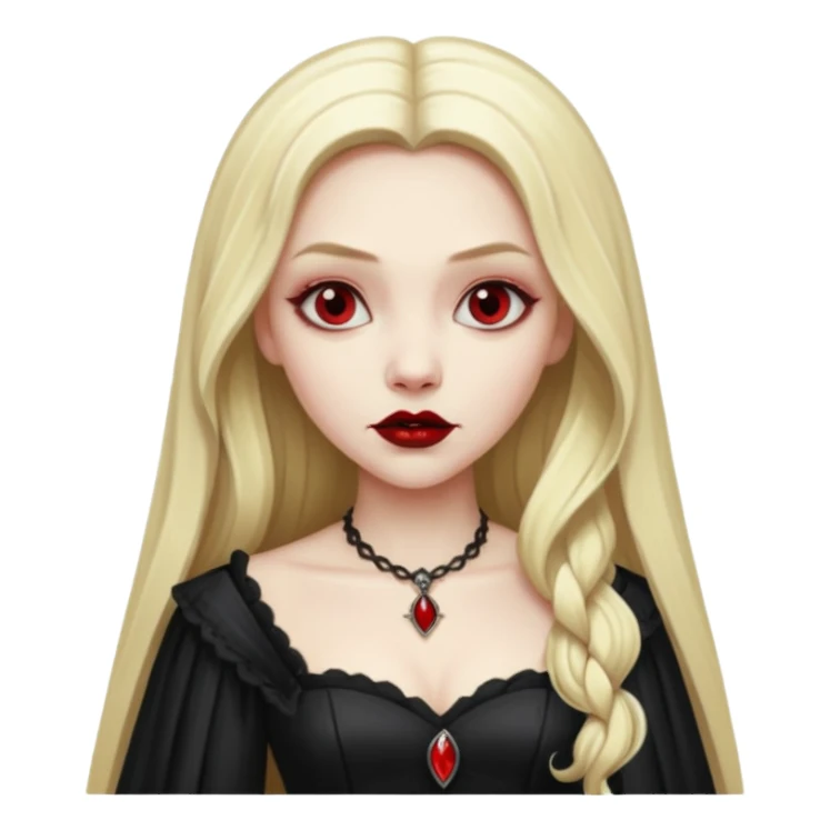 Bride of Dracula with long blonde hair sticker