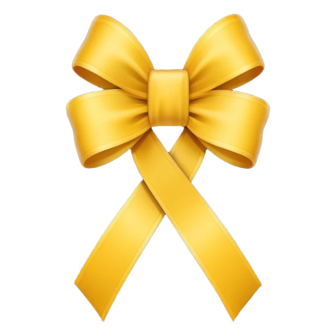 Apple-style emoji, minimal shading, simple gradients.
Keep the original emoji style and shape exactly the same.
Change the ribbon color to a vivid yellow.
Flat emoji style, clean vector look, no extra elements, no text, transparent background. sticker