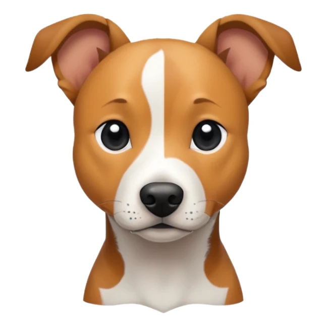 Pitbull Jack Russell Australian cattle dog mix with black spot on her butt  sticker