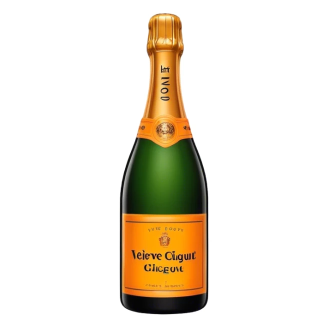 Veuve Clicquot champagne bottle sticker