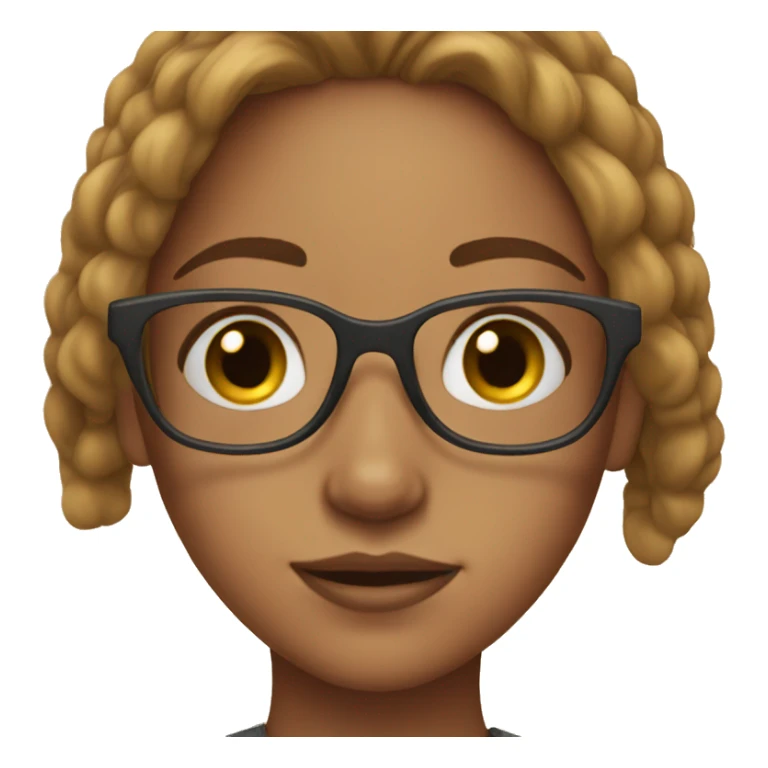 Girl with glasses and freckles  sticker