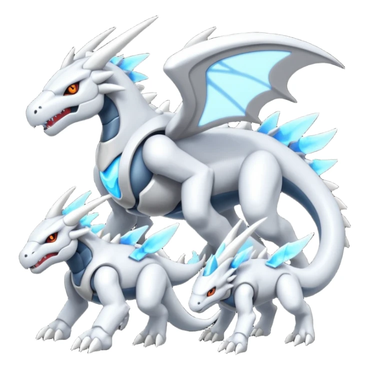 Futuristic Reshiram-Kyurem-Steelix-Lairon-Genesect-fusion sticker