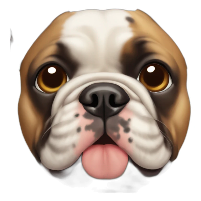 french bulldog with brown stains sticker