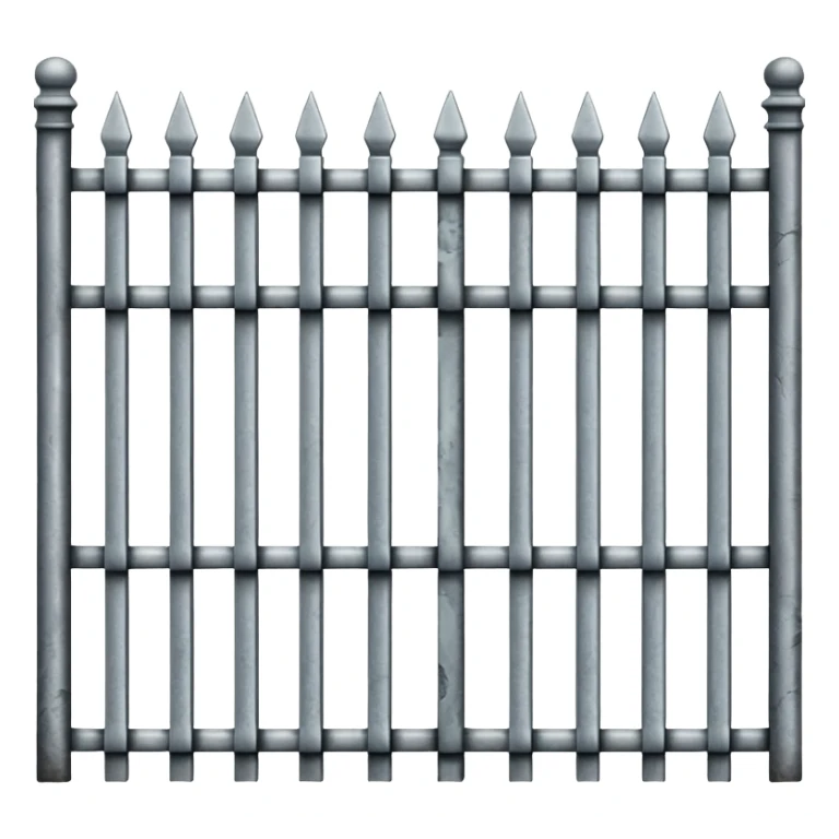 iron fence with metal bars sticker