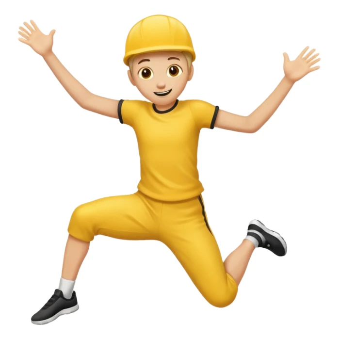 Make an emoji of a person jumping sticker