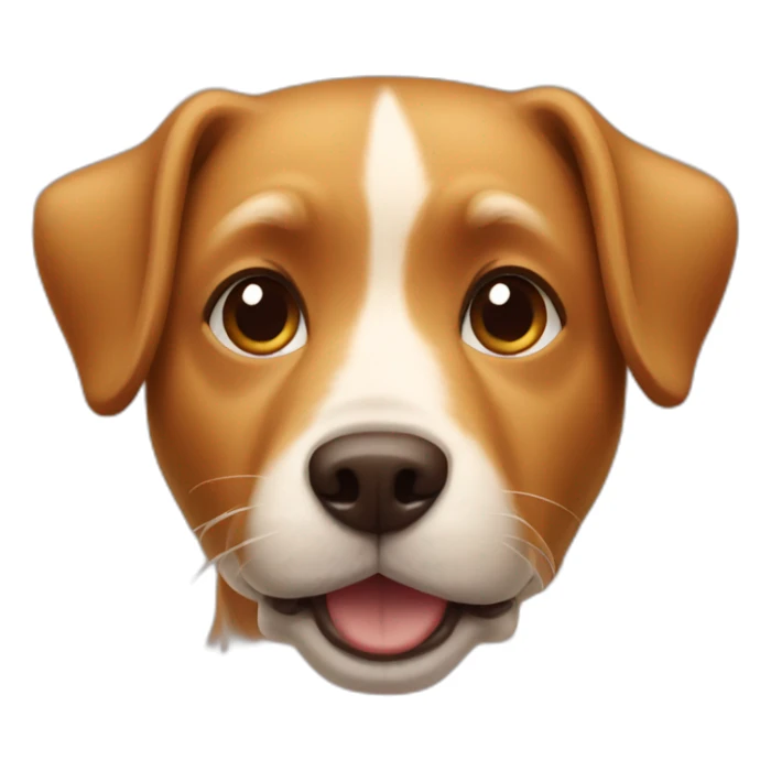 caramel dog with brown snout sticker