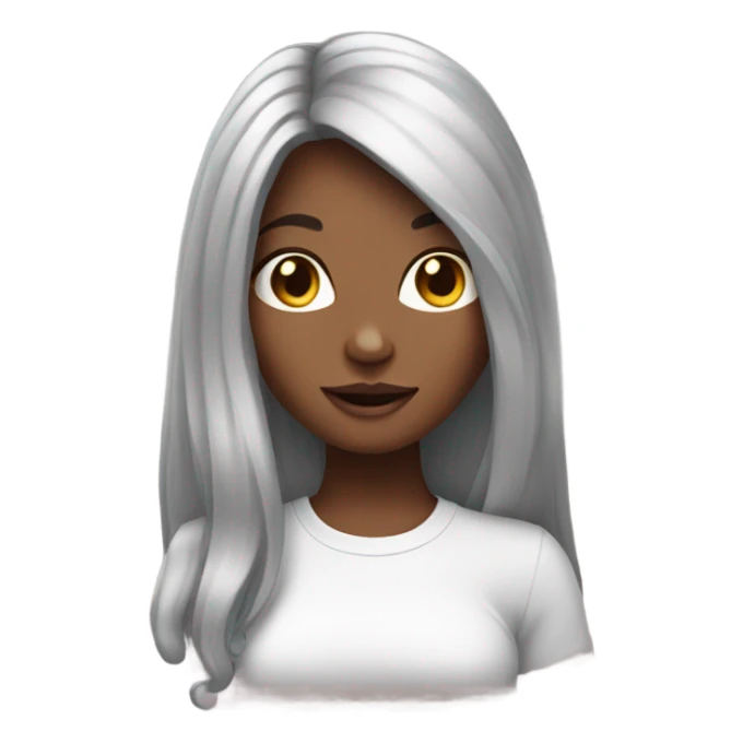 girl cat with perfect hair and long nails sticker