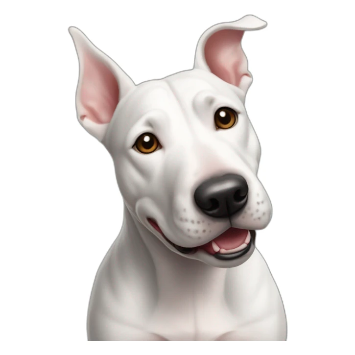 chien-bull-terrier-avec-une-tache-noire-sur-l-'-oeil- sticker