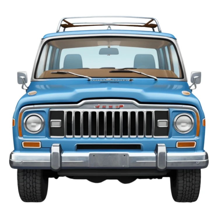 vintage blue jeep wagoneer suv sticker